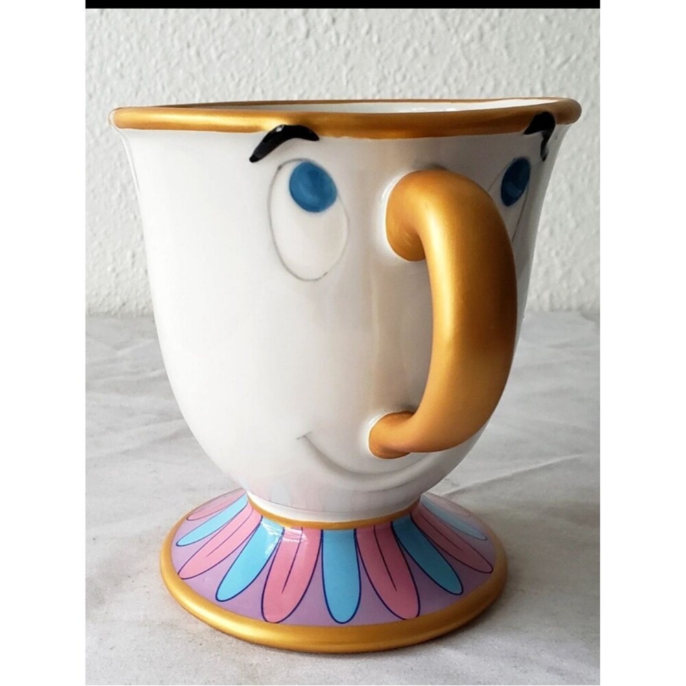Disney Parks 10 oz Chip Potts Beauty & The Beast Tea Cup Pedestal Mug